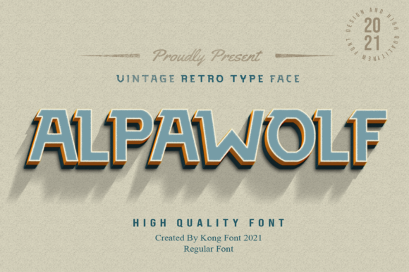 Alpawolf: A Vintage Display Font for Bold Branding