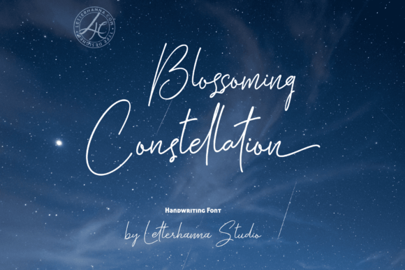 Blossoming Constellation: A Free-Spirited Handwritten Font