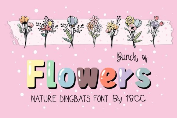 Bunch of Flowers: A Nature Dingbats Font for Creative Projects