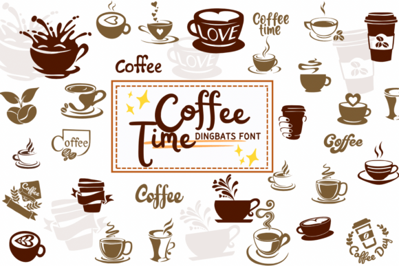 Coffee Time: A Cozy Dingbat Font for Warm Designs