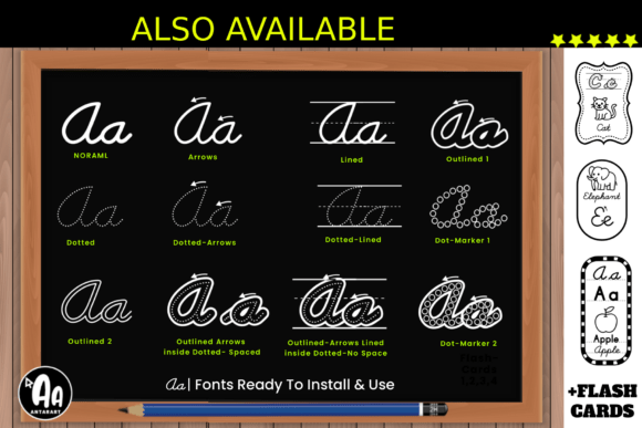 Cursive Handwriting Alphabet Tracing Set: Learn and Design