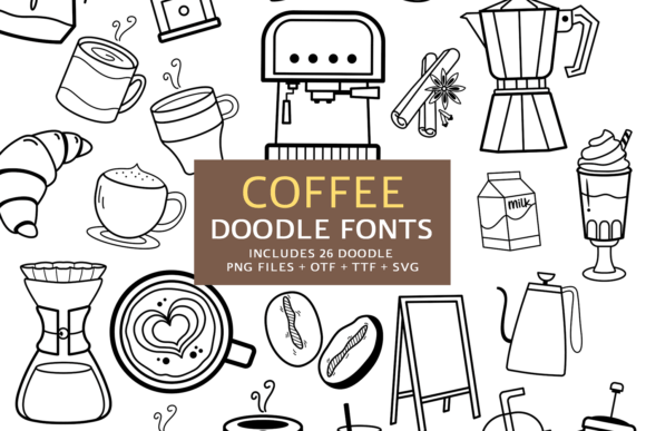 Discover Coffee Doodle: A Charming Dingbats Typeface