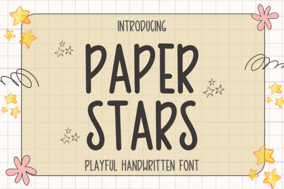 Discover the Charming Paper Stars Handwritten Font