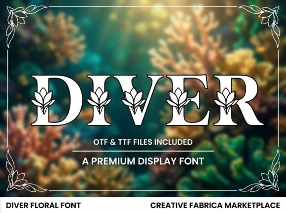 Diver: Elegant Serif Font with Botanical Flair