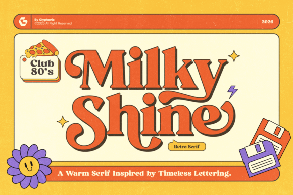 GC Milky Shine: A Retro Serif Font for Modern Design