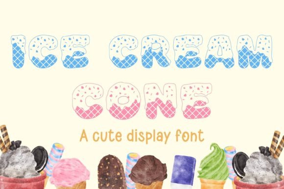 Ice Cream Cone Font: A Playful Typeface for Cheerful Designs