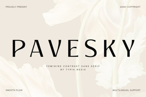 Pavesky: Crafting Visual Elegance with a Modern Typeface