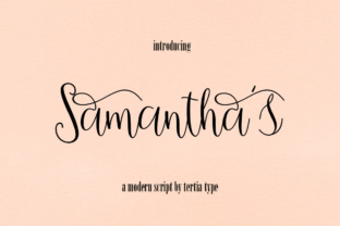 Samantha's Script: A Modern Script Font for Timeless Designs