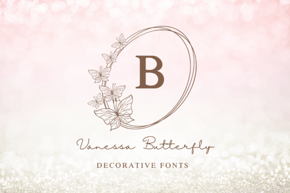 Vanessa Butterfly Monogram: An Elegant Font for Special Occasions