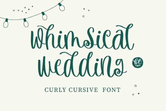 Whimsical Wedding Font: A Sweet and Curly Script Typeface